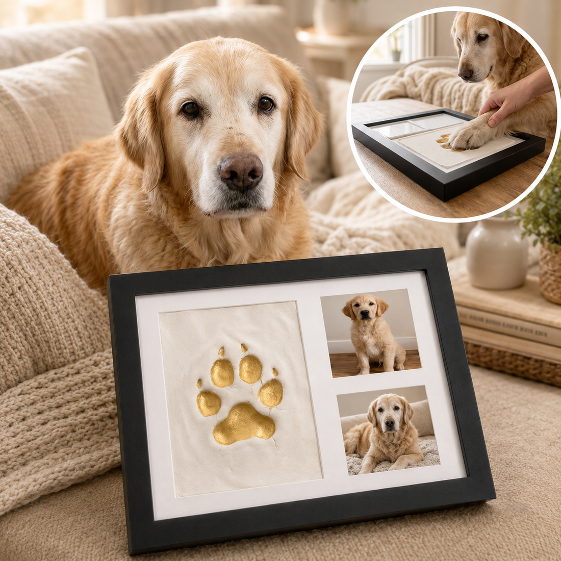 Their paw print. <em>Held forever.</em>